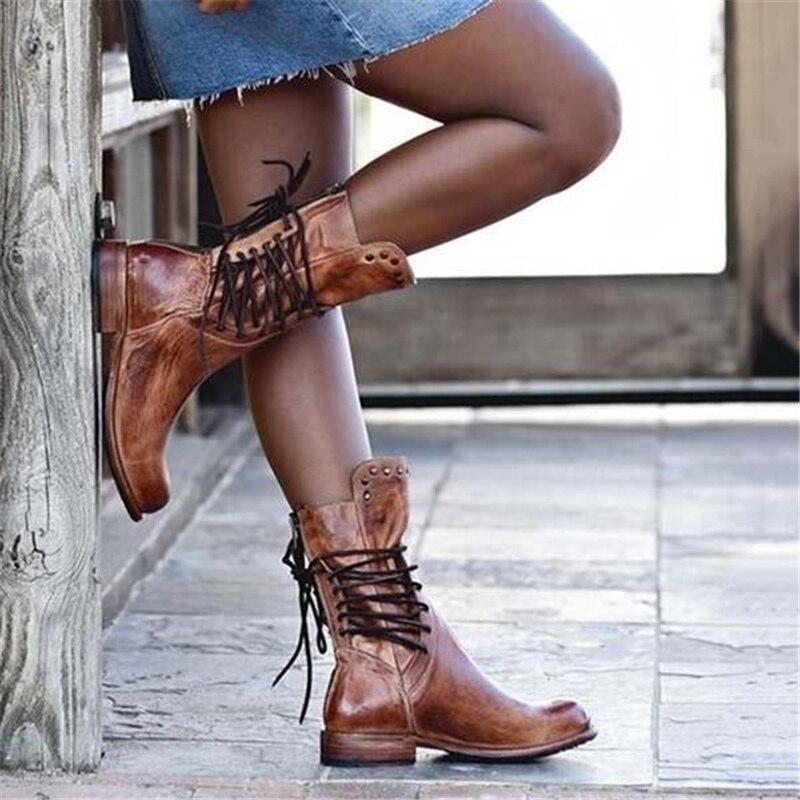 Irene | Vegan Leather Lace-Up Boots