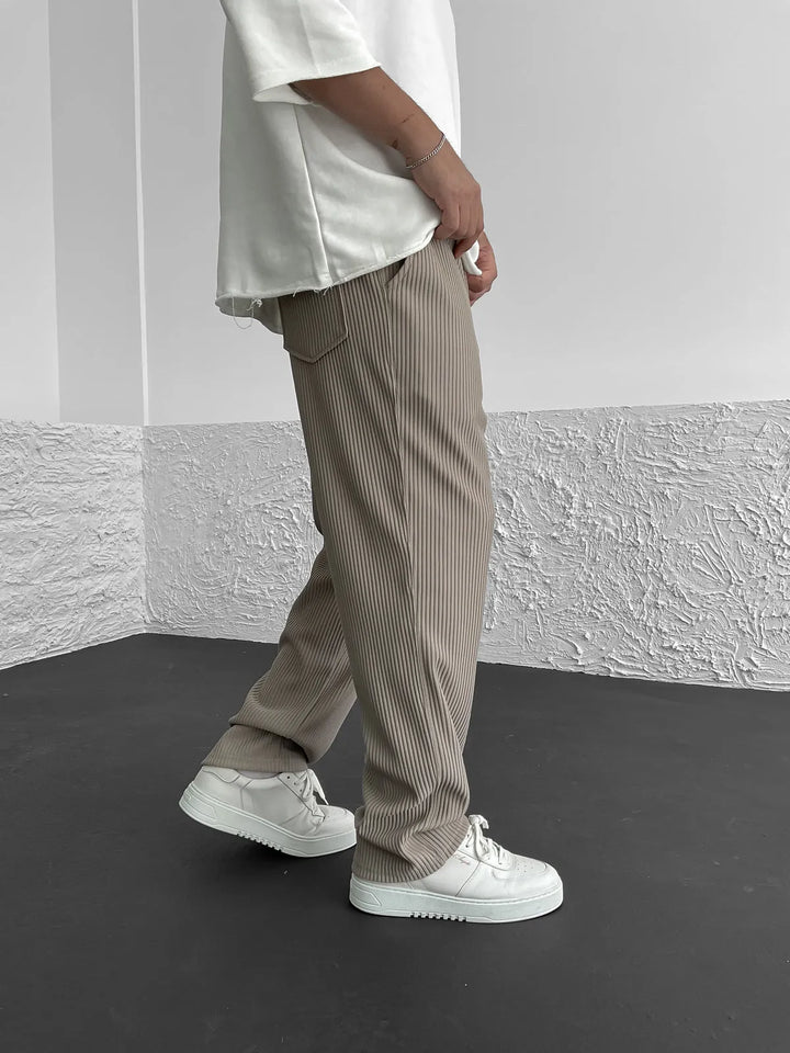 Mike | Ribbed Straight Pants