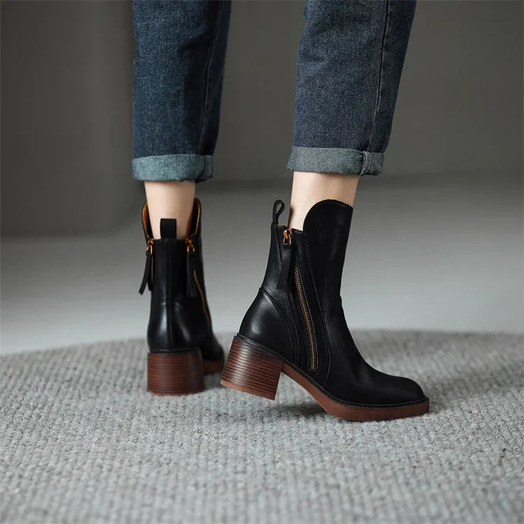 Kim | Vegan Leather Ankle Boots