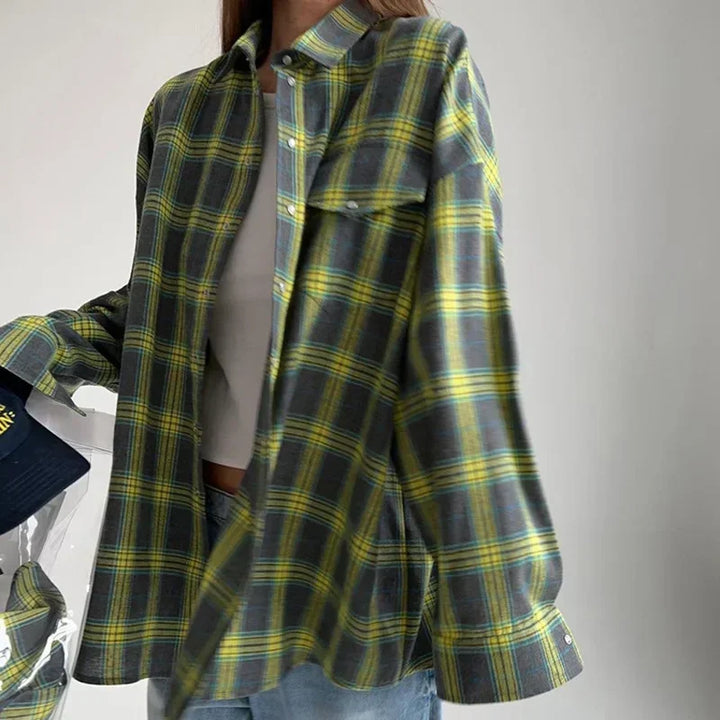 Ava | Oversized Plaid Shirt