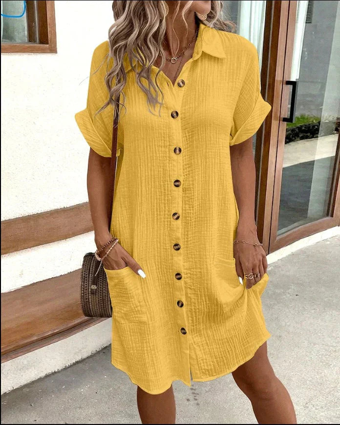 BreezyVogue | Casual Polo Dress