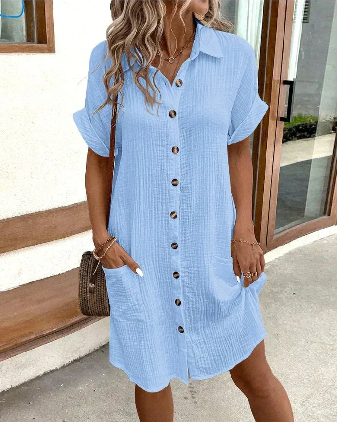 BreezyVogue | Casual Polo Dress