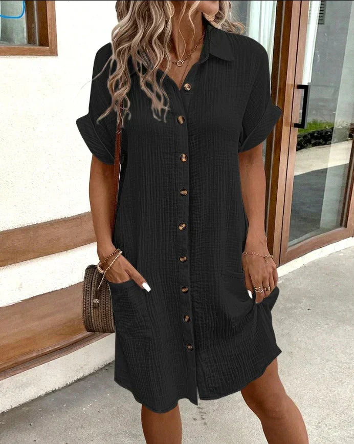 BreezyVogue | Casual Polo Dress